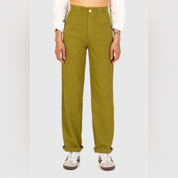 ISO Backbeat co painter pant in pistachio - Picture 2 of 3